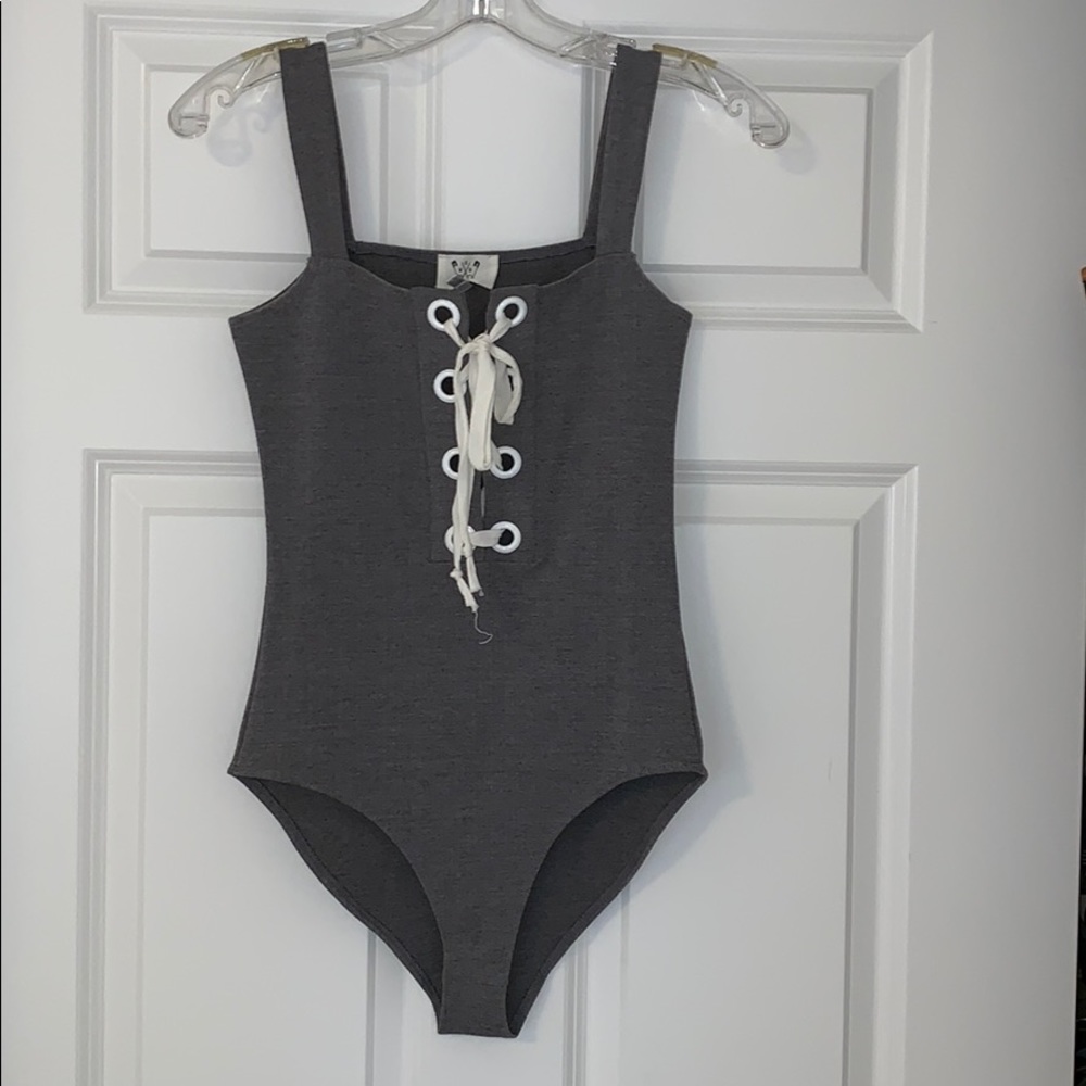 Gray bodysuit